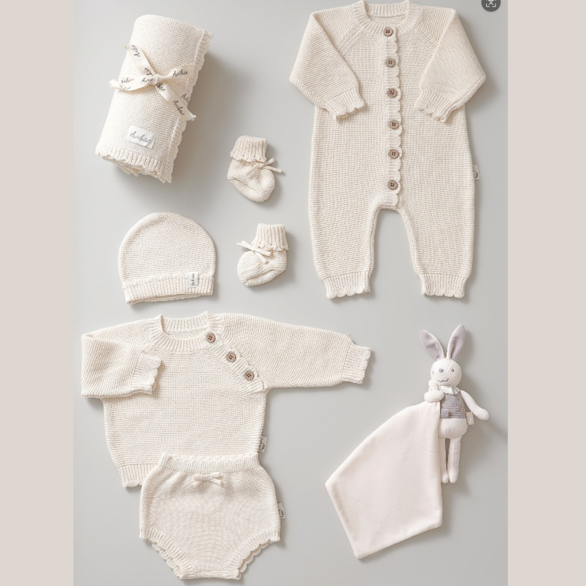 Ivory Cloud Knit Set